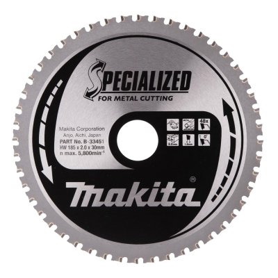 Imagen Disco sierra circular Specialized T.C.T 185 x 30 mm, 48 D B-33451 Makita