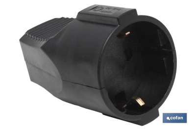 Imagen Base móvil enchufe bipolar | Color negro | 16 A - 250 V Cofan