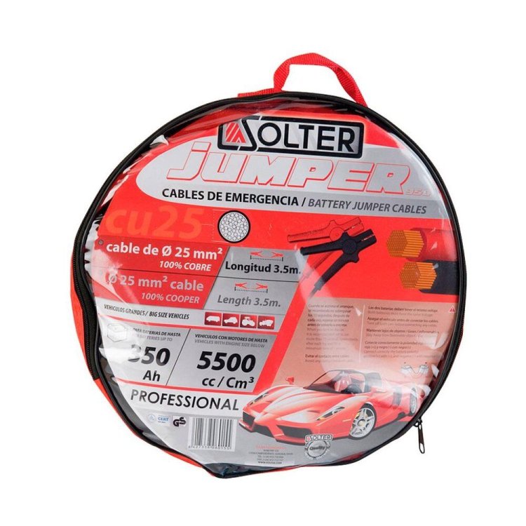 Cable de Arranque CU 25mm 3.5m 350A 06015 Solter