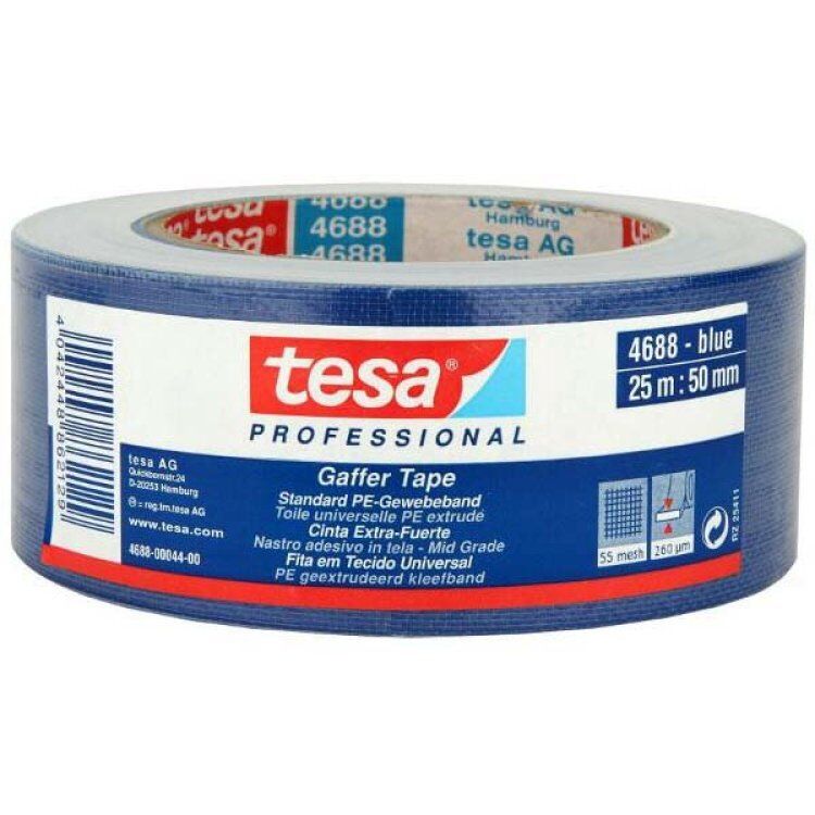Cinta Americana Azul Standard PE Coated Cloth 04688 25mx50mm Tesa