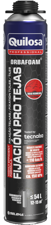 Espuma de Pistola Teja Roja Orbafoam 650ml Quilosa